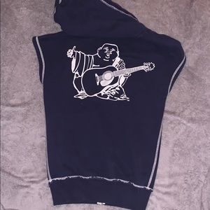 True religion sleeveless hoodie